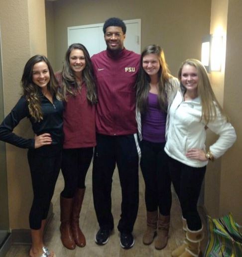 Winston with more girls.