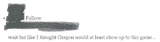 Oregon Tweet